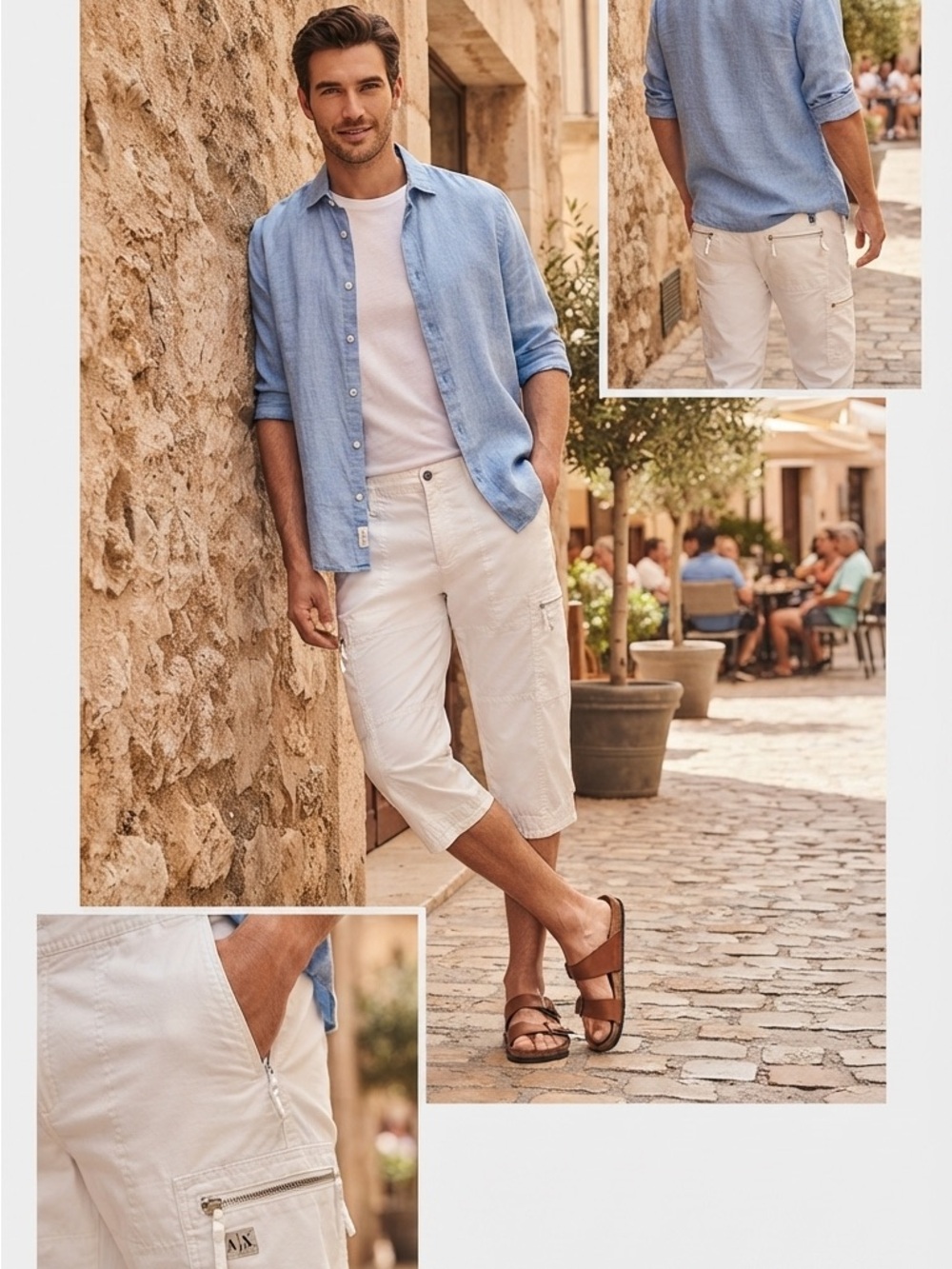 Armani Exchange Off-White Cotton Button Shirt